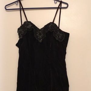 Juniors Jump Long Black Velvet Cocktail Dress